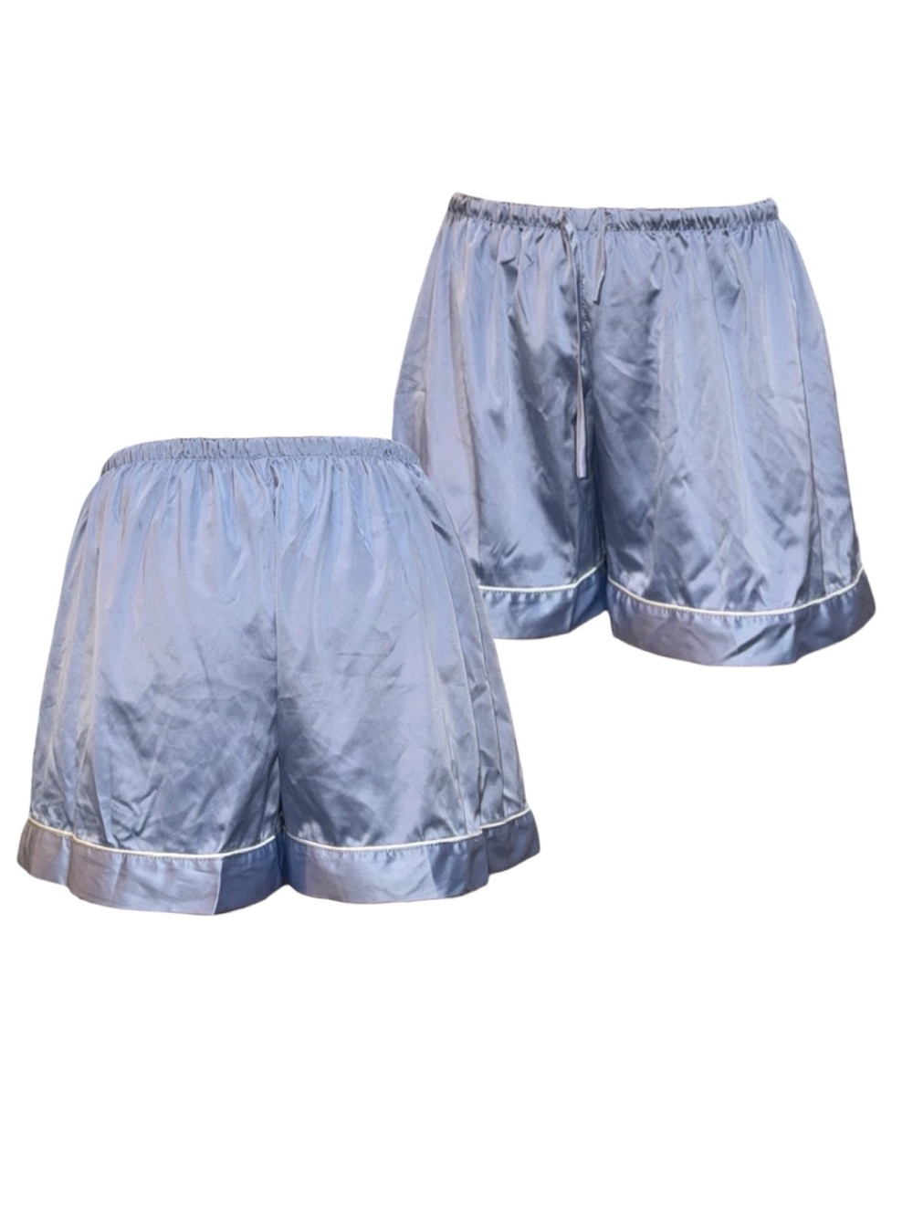 Light Blue Satin Shorts